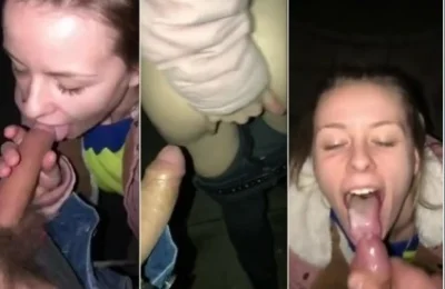 Нежданный минет и секс с подругой у подъезда